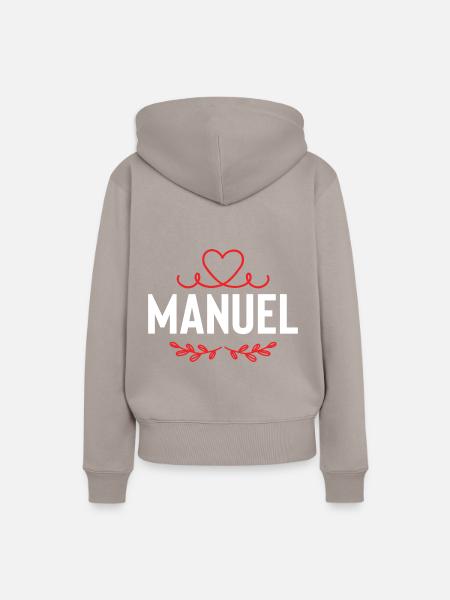 Manuel - Frauen Premium Bio Hoodie - Taupe