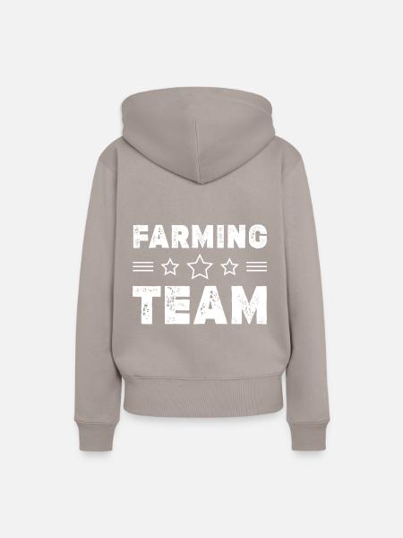 Farming Team - Frauen Premium Bio Hoodie - Taupe