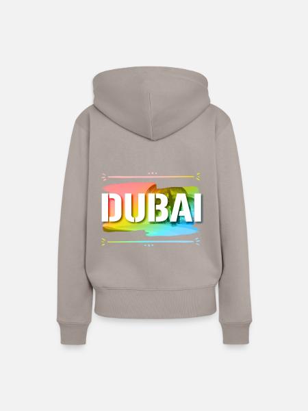 Dubai - Frauen Premium Bio Hoodie - Taupe