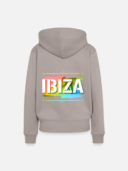 Ibiza - Frauen Premium Bio Hoodie - Taupe