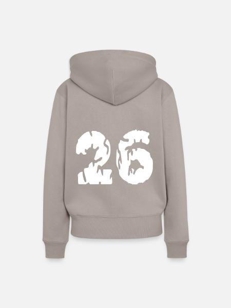 26 Zahl Trikot - Frauen Premium Bio Hoodie - Taupe