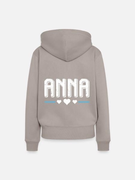 Anna - Frauen Premium Bio Hoodie - Taupe