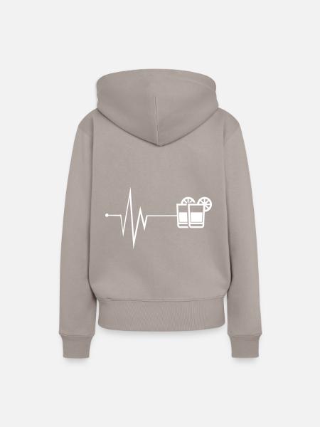 Tequila Puls - Frauen Premium Bio Hoodie - Taupe