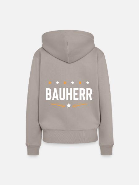 Bauherr Haus Bau - Frauen Premium Bio Hoodie - Taupe