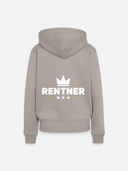 Rentner Rente - Frauen Premium Bio Hoodie - Taupe