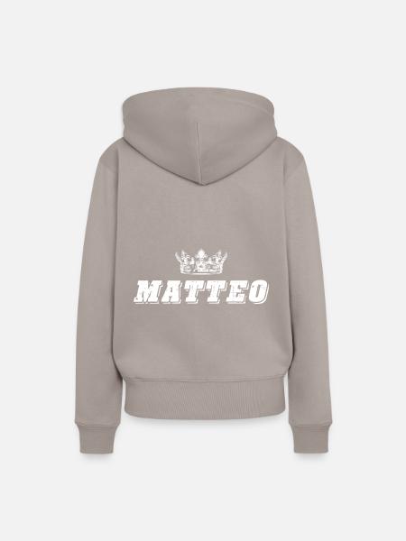 Matteo - Frauen Premium Bio Hoodie - Taupe