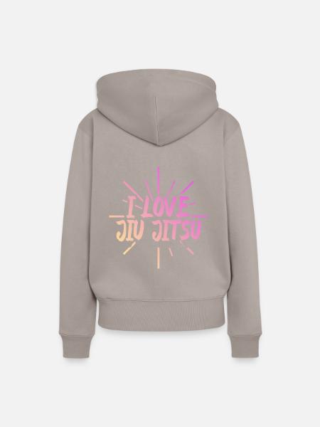 Ich liebe Jiu Jitsu - Frauen Premium Bio Hoodie - Taupe