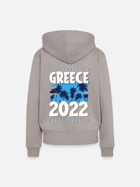 Greece 2022 - Frauen Premium Bio Hoodie - Taupe