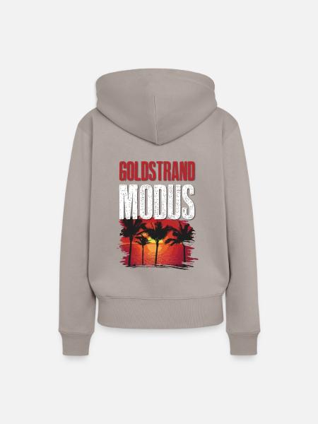 Goldstrand Modus - Frauen Premium Bio Hoodie - Taupe