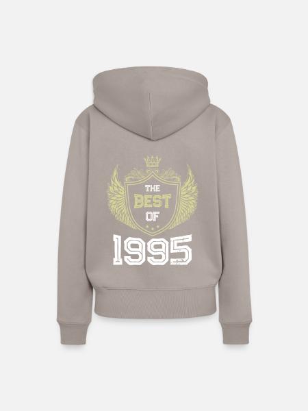 1995 best of - Frauen Premium Bio Hoodie - Taupe