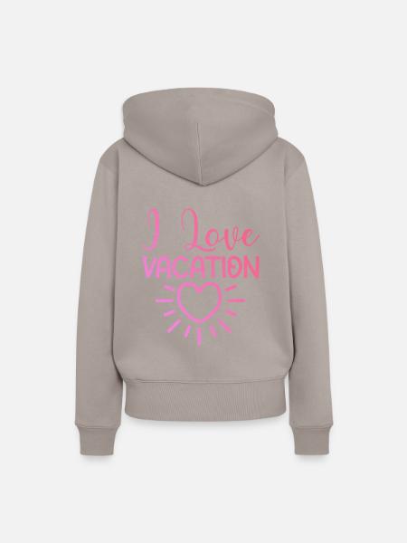 Ich liebe Urlaub - Frauen Premium Bio Hoodie - Taupe