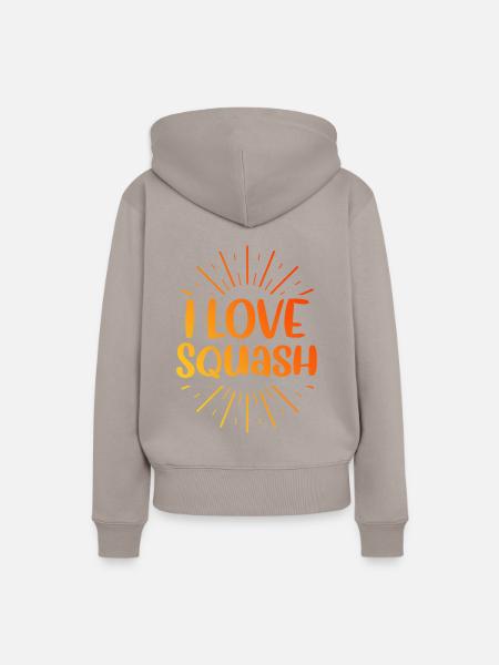 Ich liebe Squash - Frauen Premium Bio Hoodie - Taupe