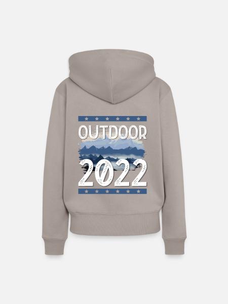 Outdoor 2022 - Frauen Premium Bio Hoodie - Taupe