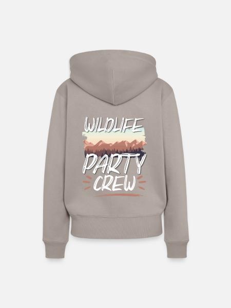Wildlife Party Crew - Frauen Premium Bio Hoodie - Taupe