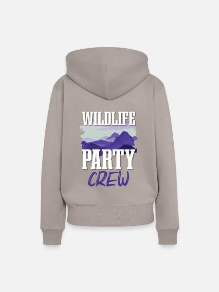 Wildlife Party Crew - Frauen Premium Bio Hoodie - Taupe