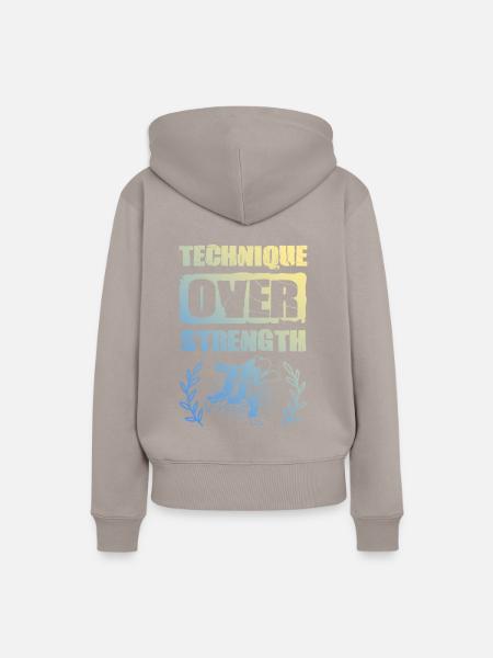 Wrestling ringen - Frauen Premium Bio Hoodie - Taupe