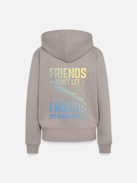 Barber Freunde - Frauen Premium Bio Hoodie - Taupe
