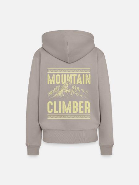 Mountain Climber - Frauen Premium Bio Hoodie - Taupe