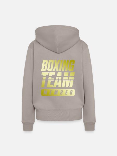 Boxing Team - Frauen Premium Bio Hoodie - Taupe