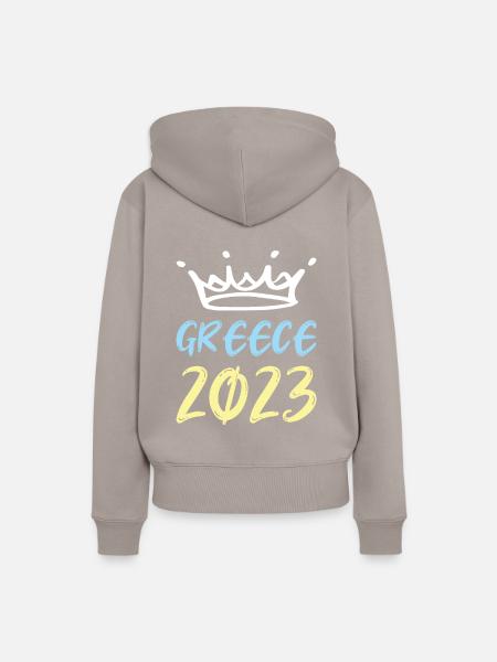 Greece 2023 - Frauen Premium Bio Hoodie - Taupe