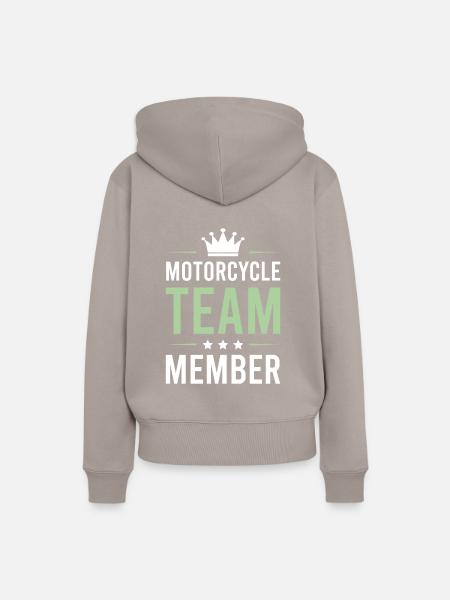 Motorcycle Team - Frauen Premium Bio Hoodie - Taupe