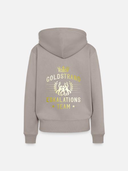 Goldstrand Eskalation - Frauen Premium Bio Hoodie - Taupe