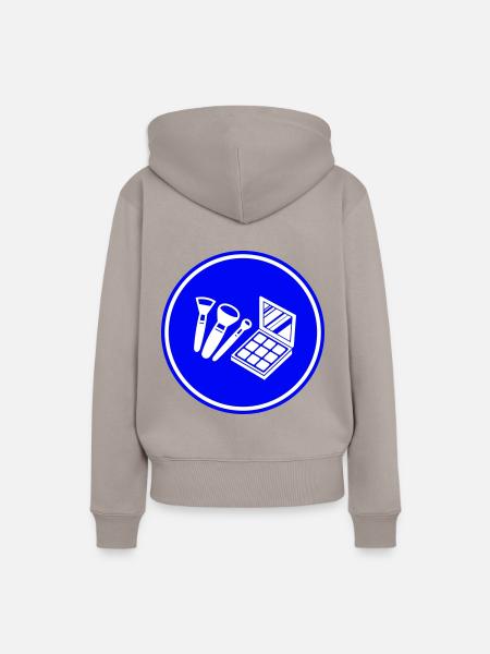 Make Up Kosmetik Icon - Frauen Premium Bio Hoodie - Taupe