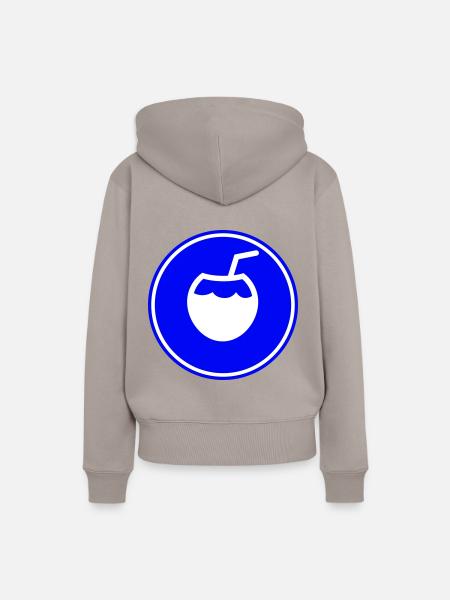 Kokos Icon Symbol - Frauen Premium Bio Hoodie - Taupe