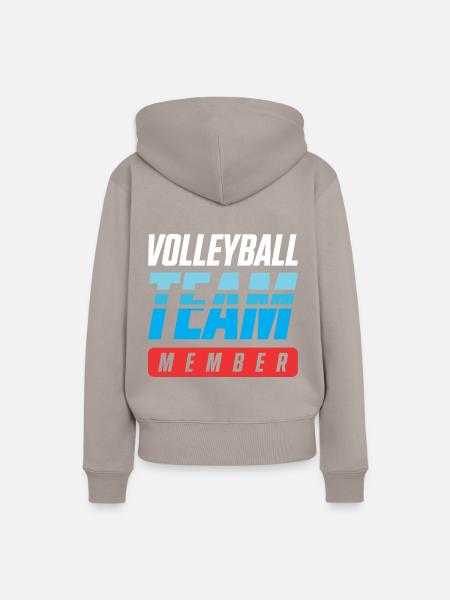 Volleyball Team - Frauen Premium Bio Hoodie - Taupe