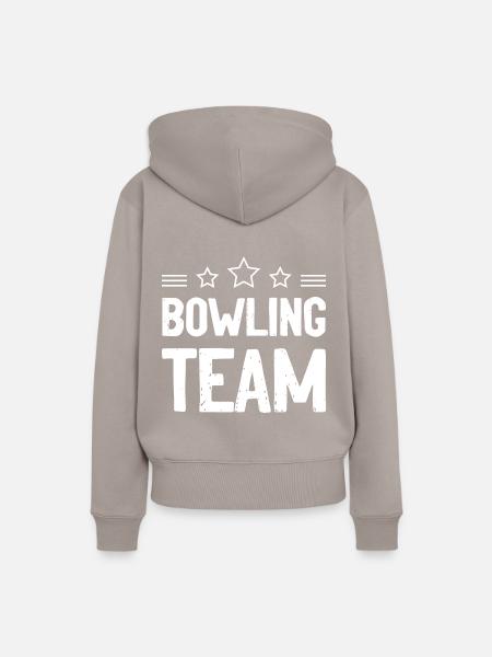 Bowling Team Mannschaft - Frauen Premium Bio Hoodie - Taupe