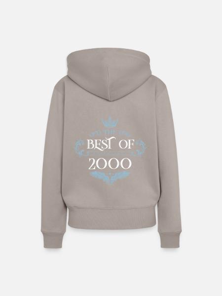 2000 best of - Frauen Premium Bio Hoodie - Taupe