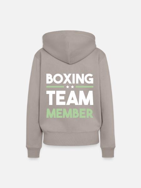 Boxing Team - Frauen Premium Bio Hoodie - Taupe