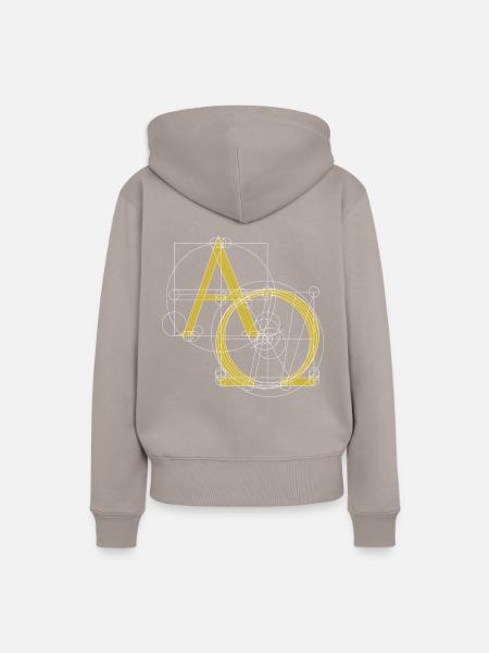 Alpha & Omega christliches Symbol - Frauen Premium Bio Hoodie - Taupe