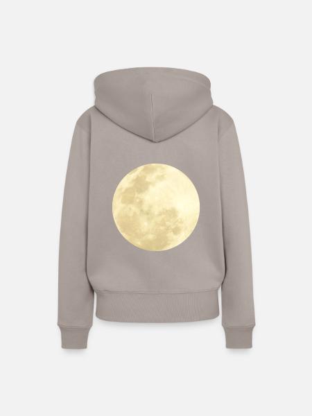 Mond - Frauen Premium Bio Hoodie - Taupe