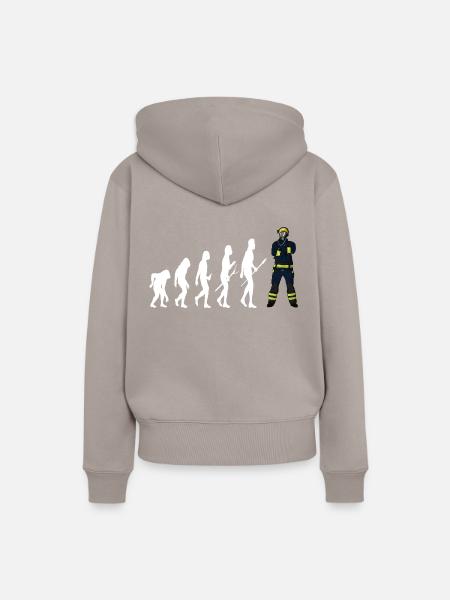 Feuerwehrmann Entwicklung - Frauen Premium Bio Hoodie - Taupe