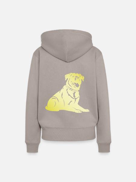 Rottweiler Hund Silhouette - Frauen Premium Bio Hoodie - Taupe