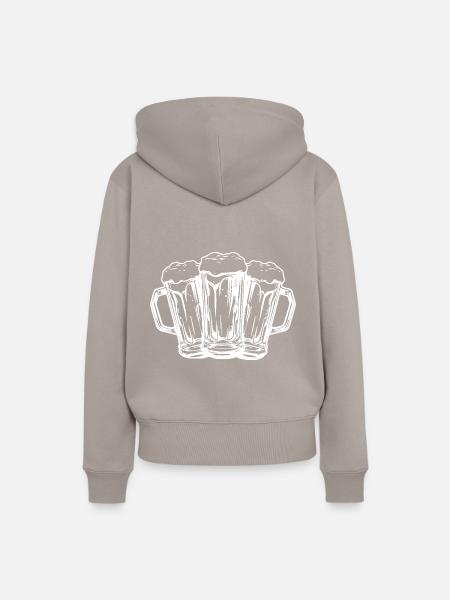 Bier Gläser - Frauen Premium Bio Hoodie - Taupe