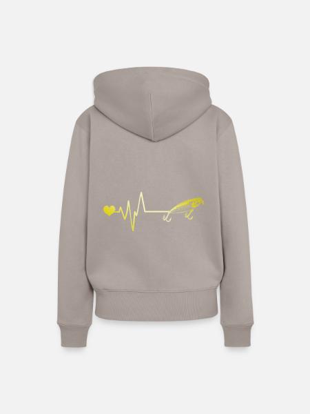 Angelhaken Puls - Frauen Premium Bio Hoodie - Taupe