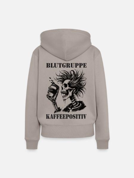 Blutgruppe Kaffee - Frauen Premium Bio Hoodie - Taupe