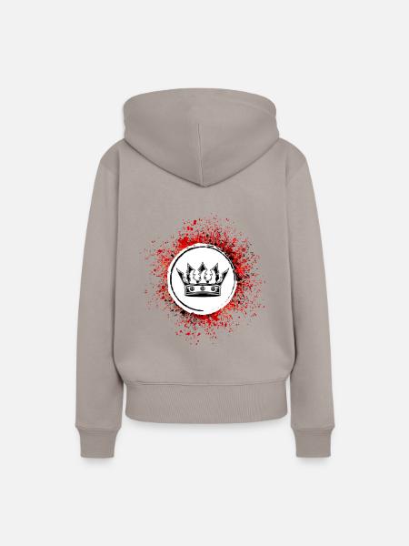 Krone Royal - Frauen Premium Bio Hoodie - Taupe