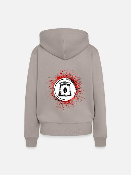 Kaffeemaschine Symbol - Frauen Premium Bio Hoodie - Taupe