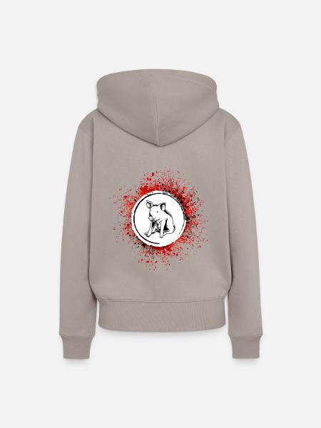 Schwein Tier - Frauen Premium Bio Hoodie - Taupe