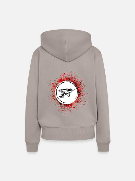 Schubkarre Symbol - Frauen Premium Bio Hoodie - Taupe