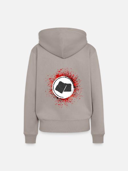 Imker symbol - Frauen Premium Bio Hoodie - Taupe