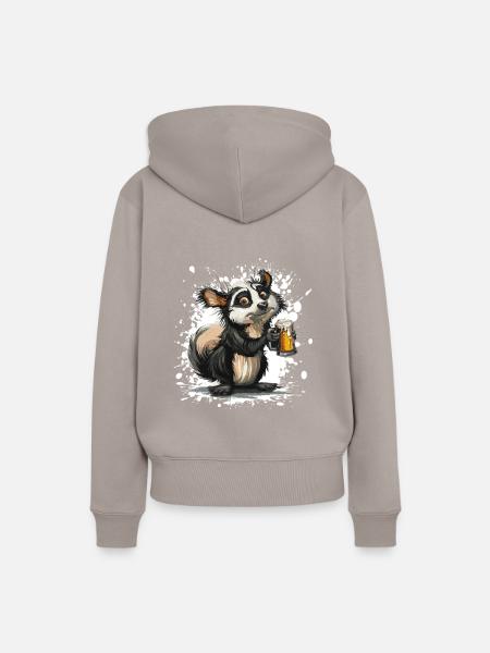 Stink Bier Lustig - Frauen Premium Bio Hoodie - Taupe