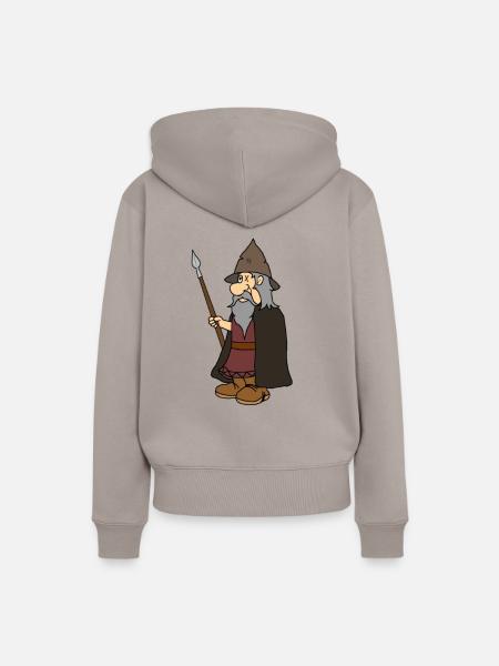 Odin der Wikinger - Frauen Premium Bio Hoodie - Taupe