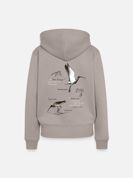 Brachvogel Zeichnung 1 - Frauen Premium Bio Hoodie - Taupe