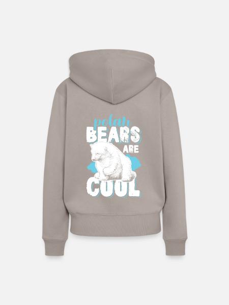 winter Polar Bär Eisbär - Frauen Premium Bio Hoodie - Taupe