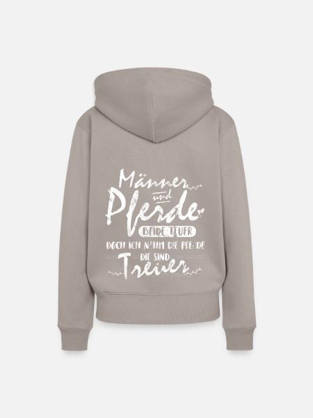 Männer und Pferde | Pferd Reiterin Hobby Pferde - Frauen Premium Bio Hoodie - Taupe