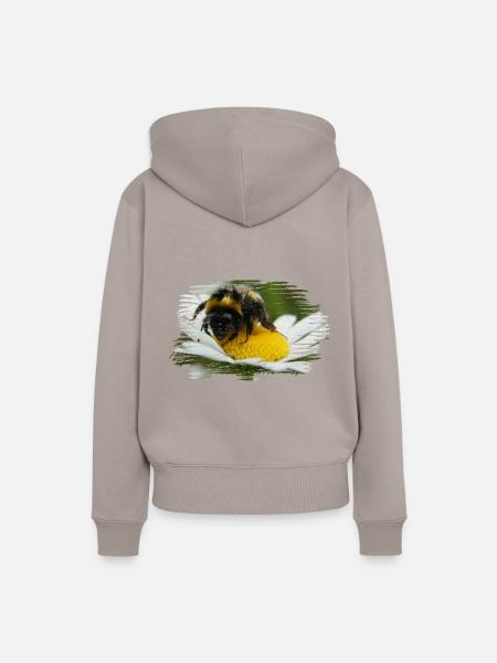 Hummeln gehört zu den Wildbienen - Frauen Premium Bio Hoodie - Taupe